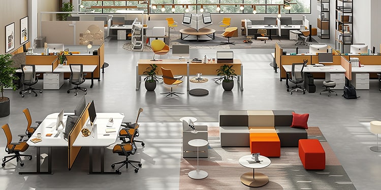 types of office spaces.