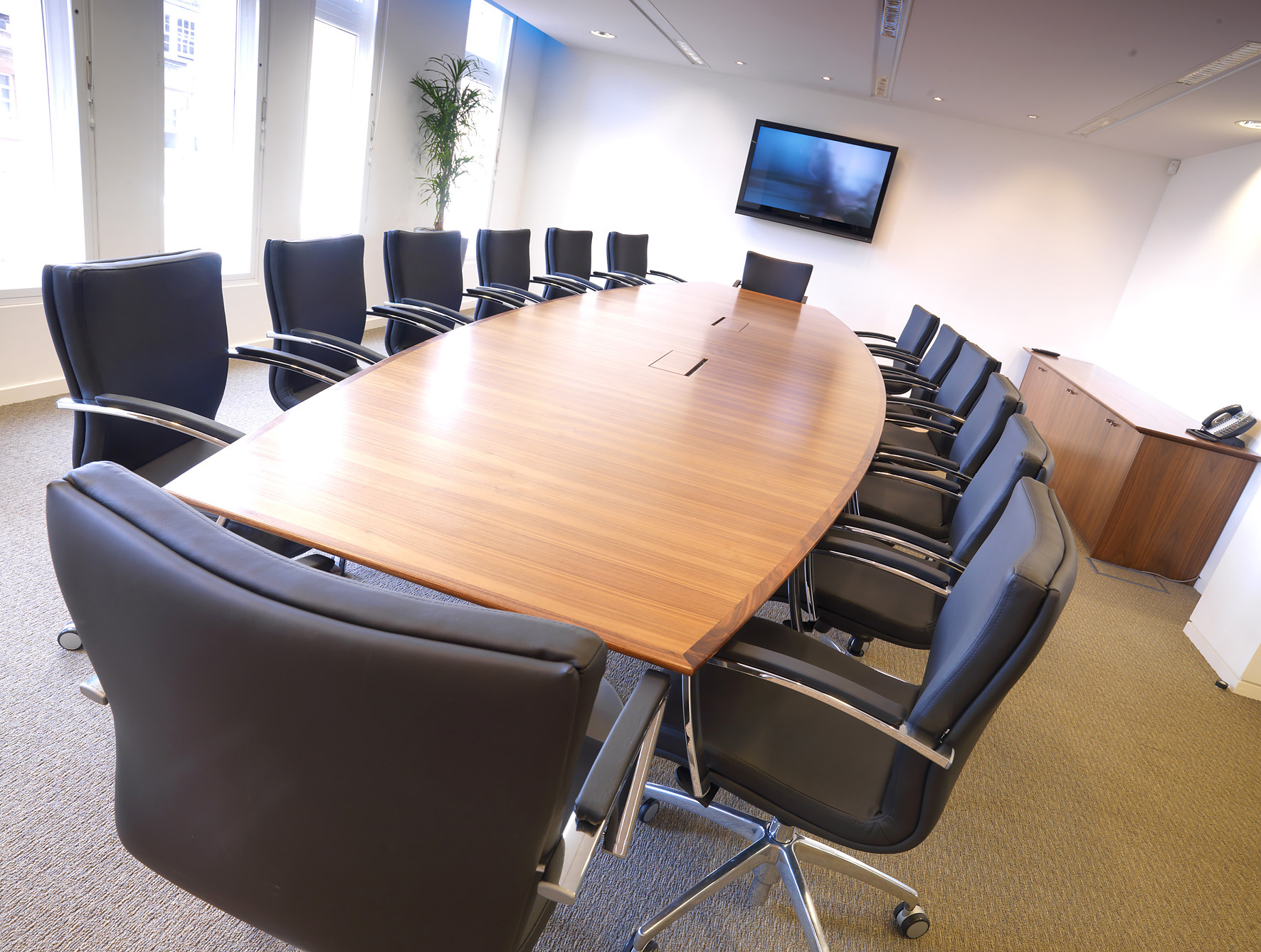 wedge shape meeting room